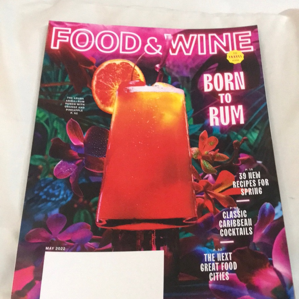 ⚡️FINAL PRICE⚡️ Food & Wine Magazine Born to Rum